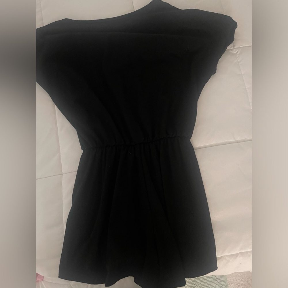 Black one pc beach romper rayon:cotton blend (very soft)!